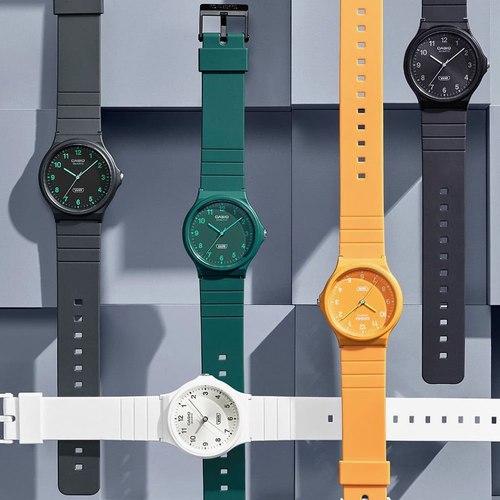 Casio Teal Rubber Watch MQ-24B-3BEF