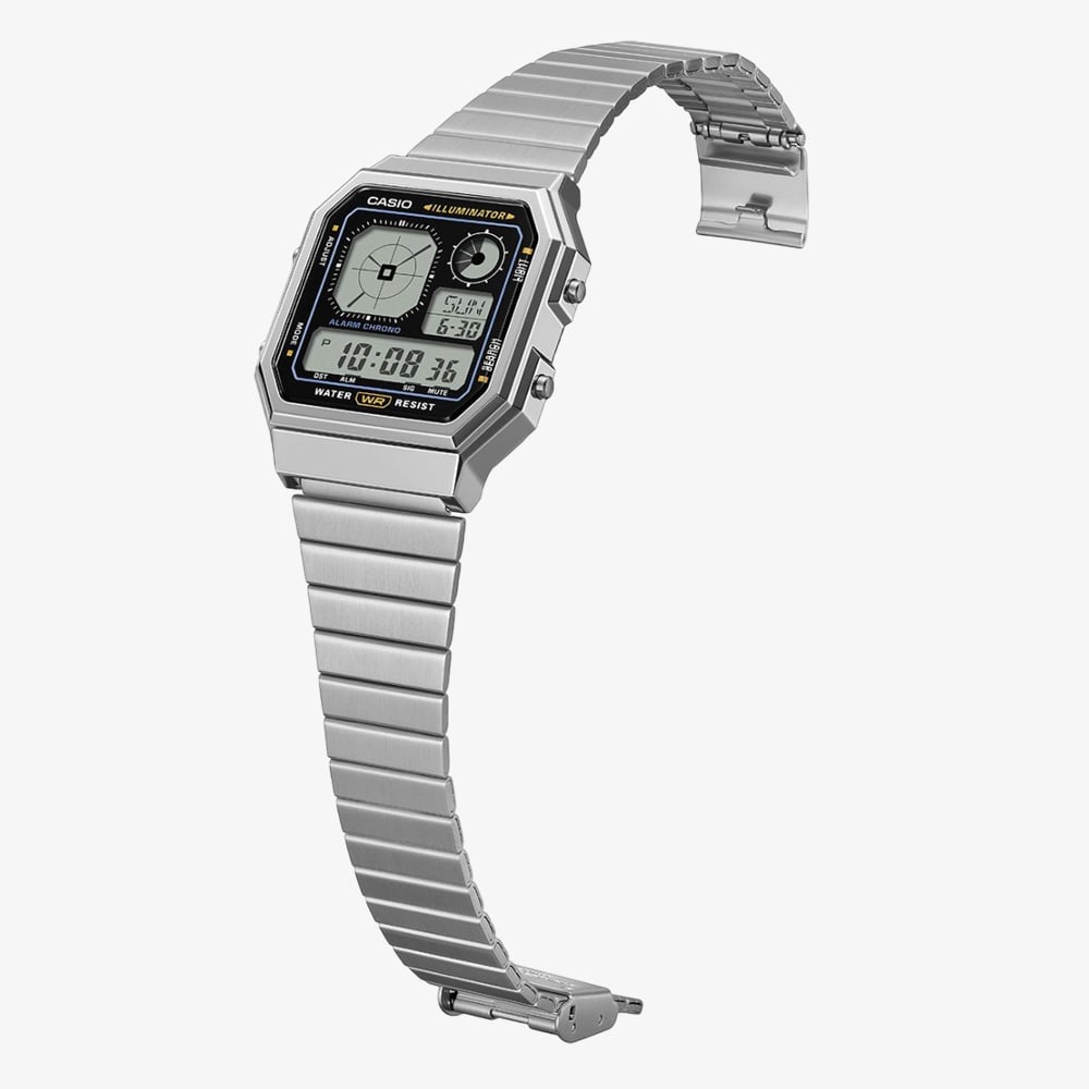 Casio Unisex Vintage Collection Silver Digital Watch A130WE-1AEF