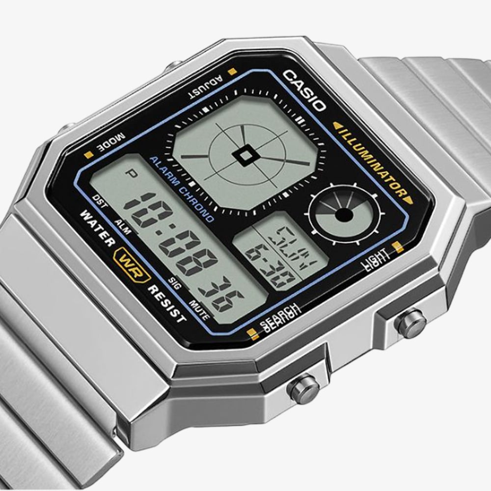 Casio Unisex Vintage Collection Silver Digital Watch A130WE-1AEF