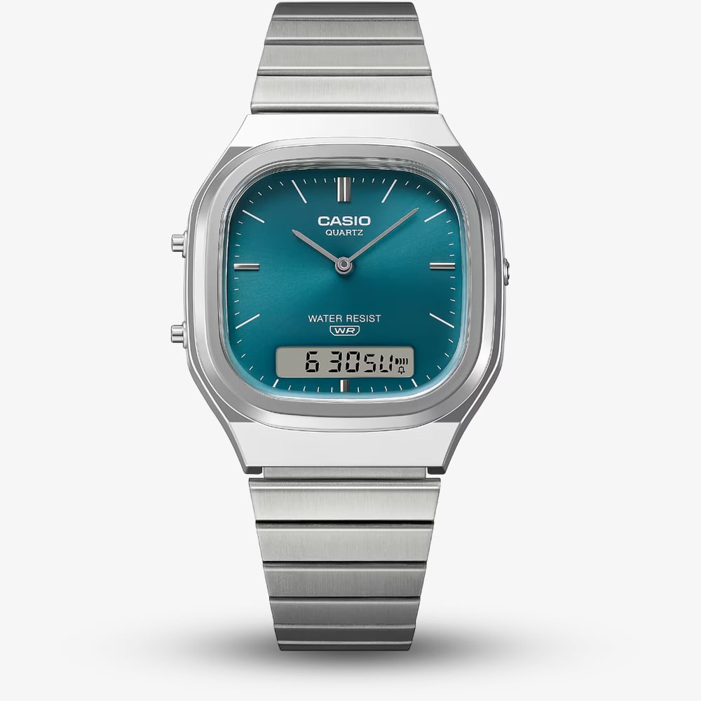 Casio Unisex Vintage Blue Dial Digital Watch AQ-240E-3AEF