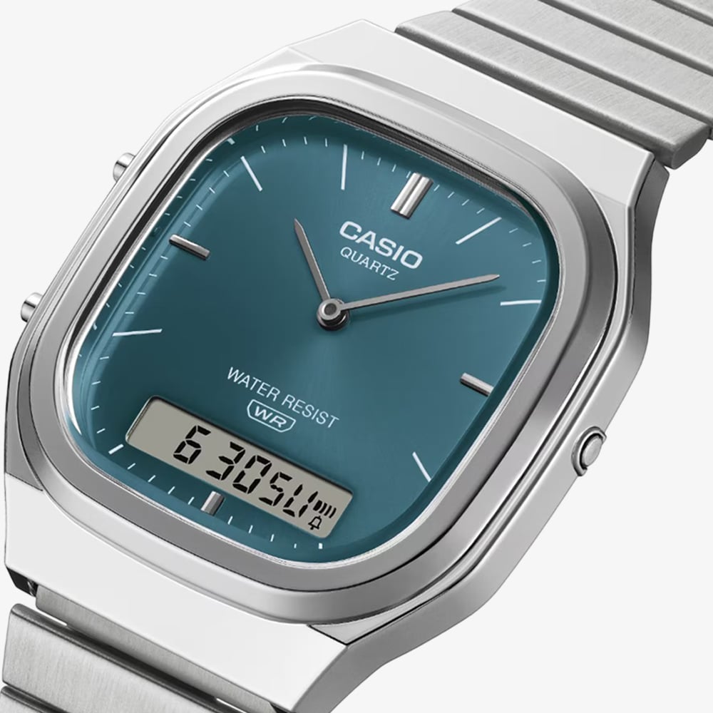 Casio Unisex Vintage Blue Dial Digital Watch AQ-240E-3AEF