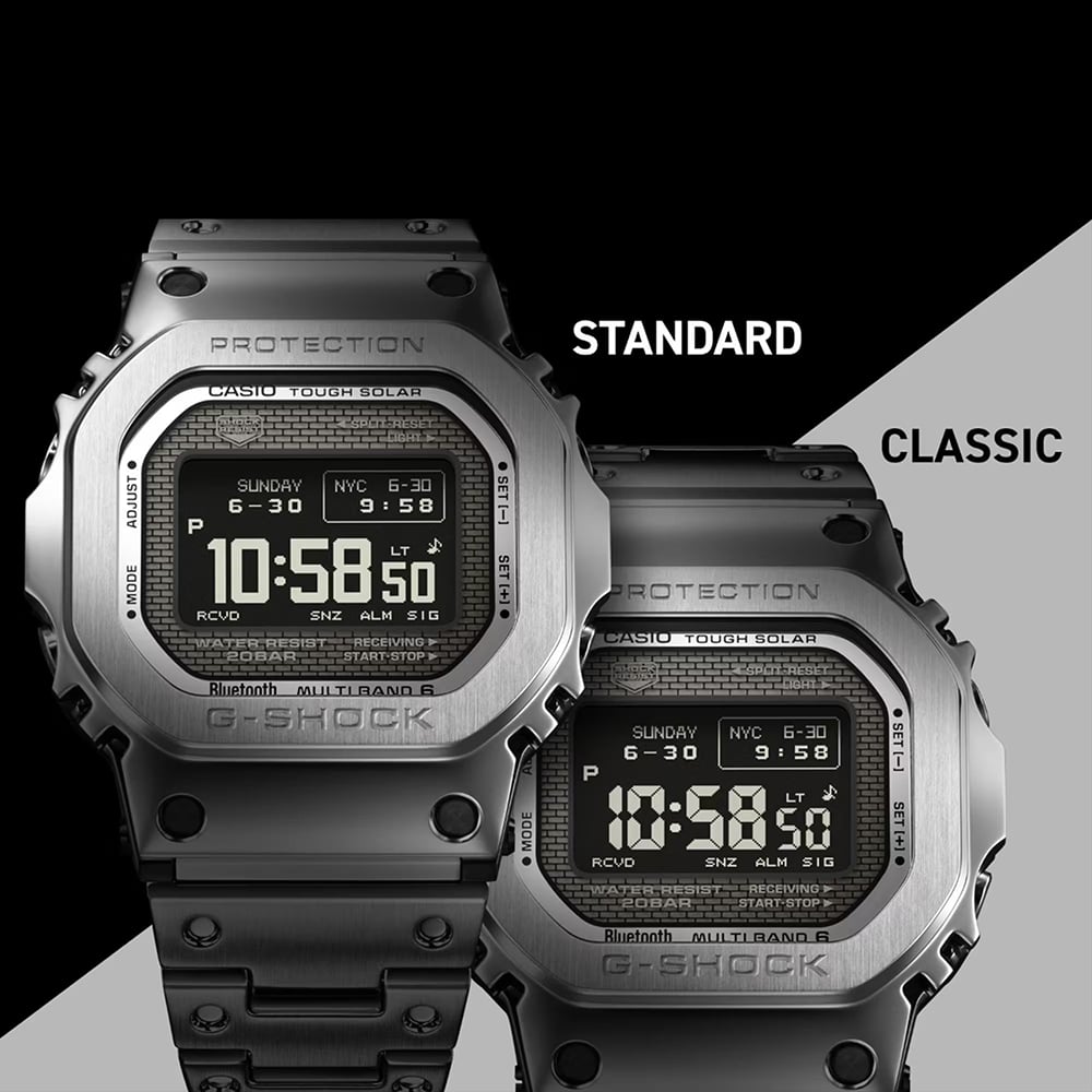 Casio Mens G-Shock Full Metal Origin 5000 Series Gold Plated Digital Solar Bracelet Watch GMW-BZ5000GD-9ER