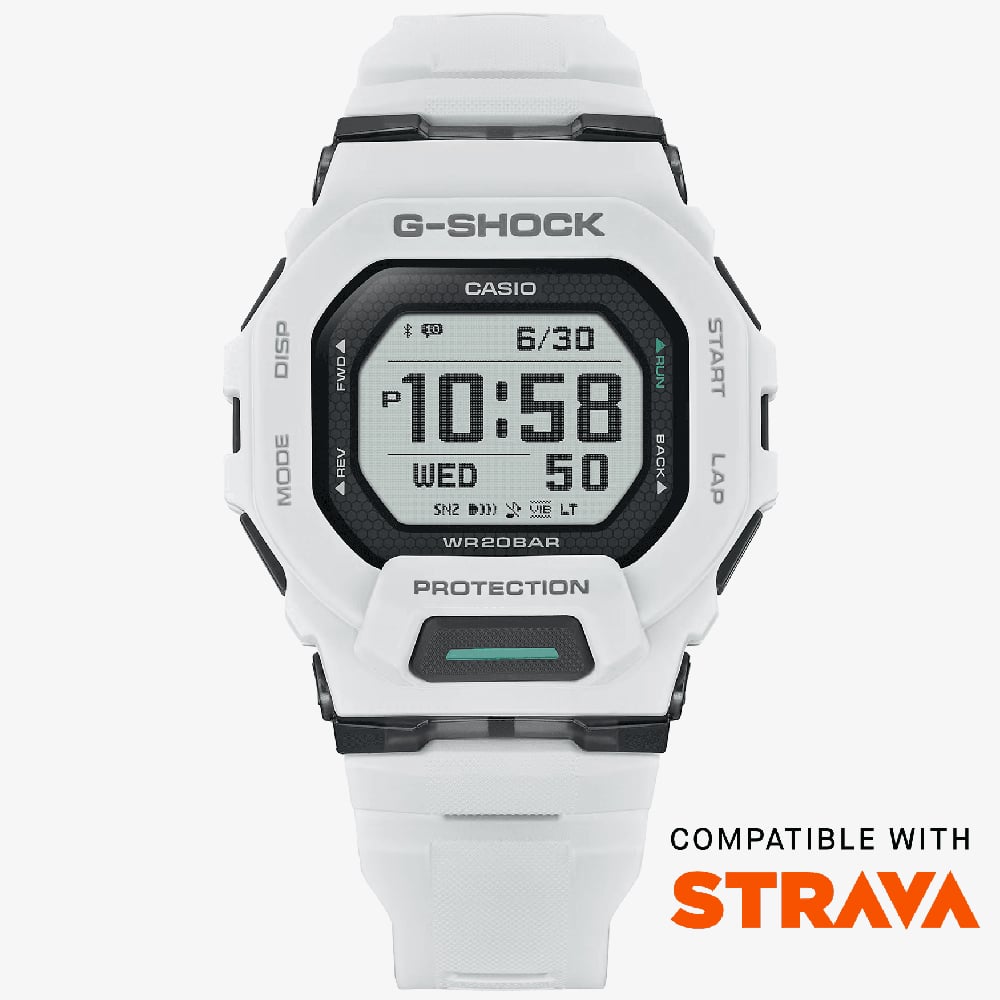 Casio G-Shock G-Squad Digital White Strap Smartwatch GBD-200-7ER