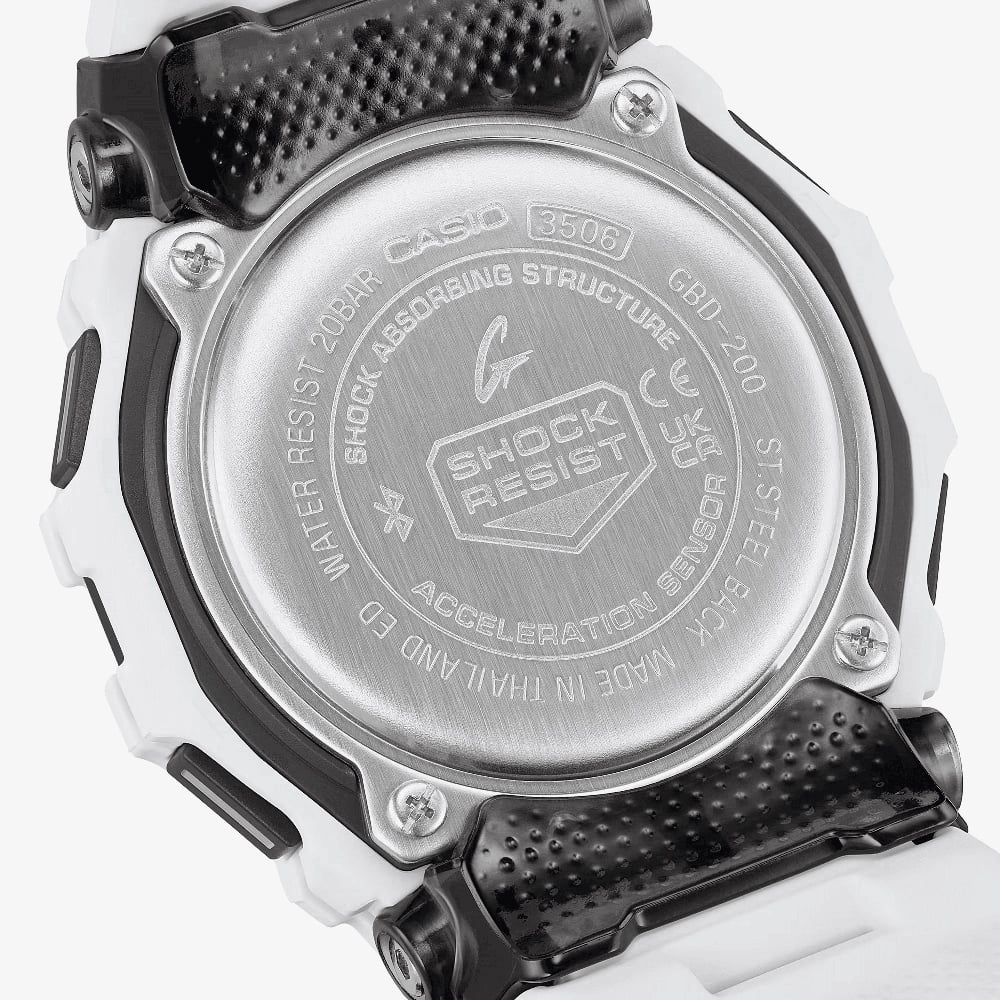 Casio G-Shock G-Squad Digital White Strap Smartwatch GBD-200-7ER