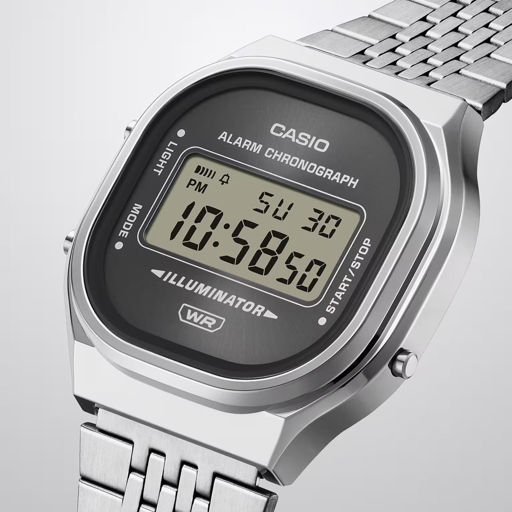 Casio Vintage Grey Dial Bracelet Watch A140WE-8AEF