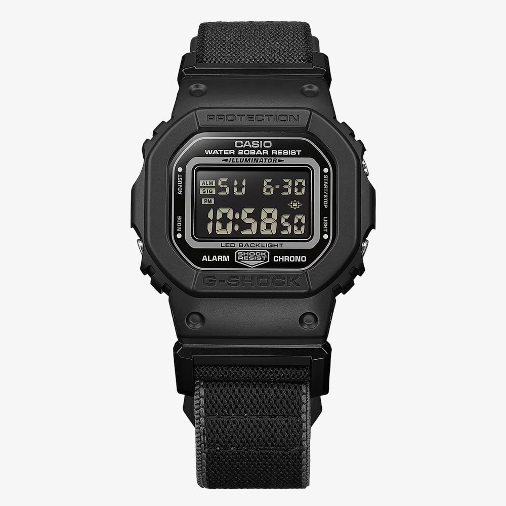 Casio Mens G-Shock Digital Black FIDLOCK Buckle Watch DW-5600MNC-1ER
