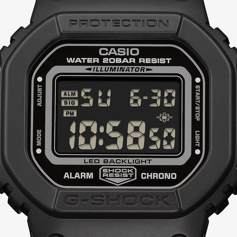 Casio Mens G-Shock Digital Black FIDLOCK Buckle Watch DW-5600MNC-1ER