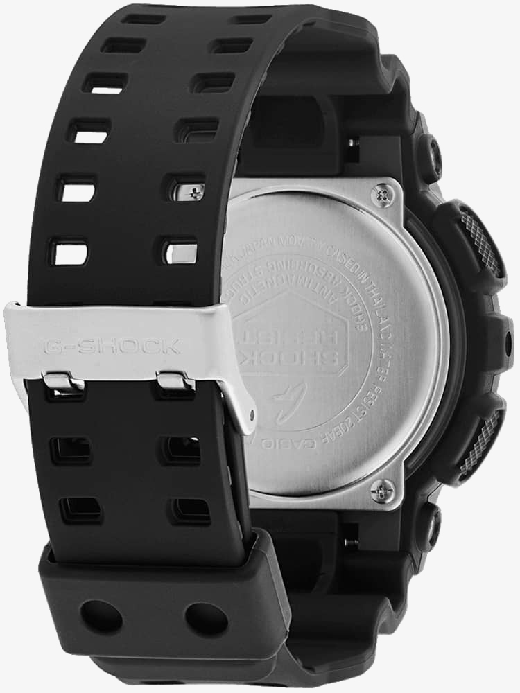 Casio G-Shock Classic Dual Display Chronograph Black Plastic Strap Watch GA-110-1BER