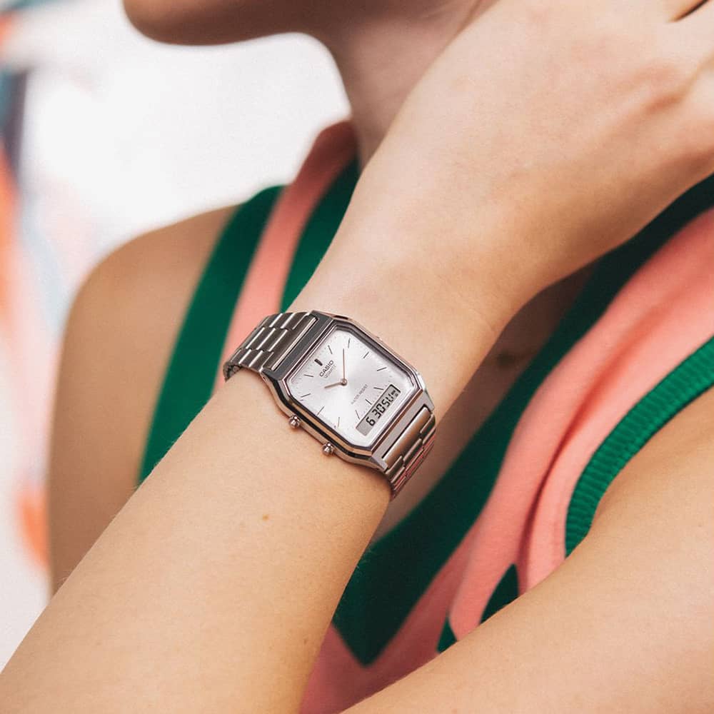 Casio Vintage Silver Watch AQ-230A-7AMQYES