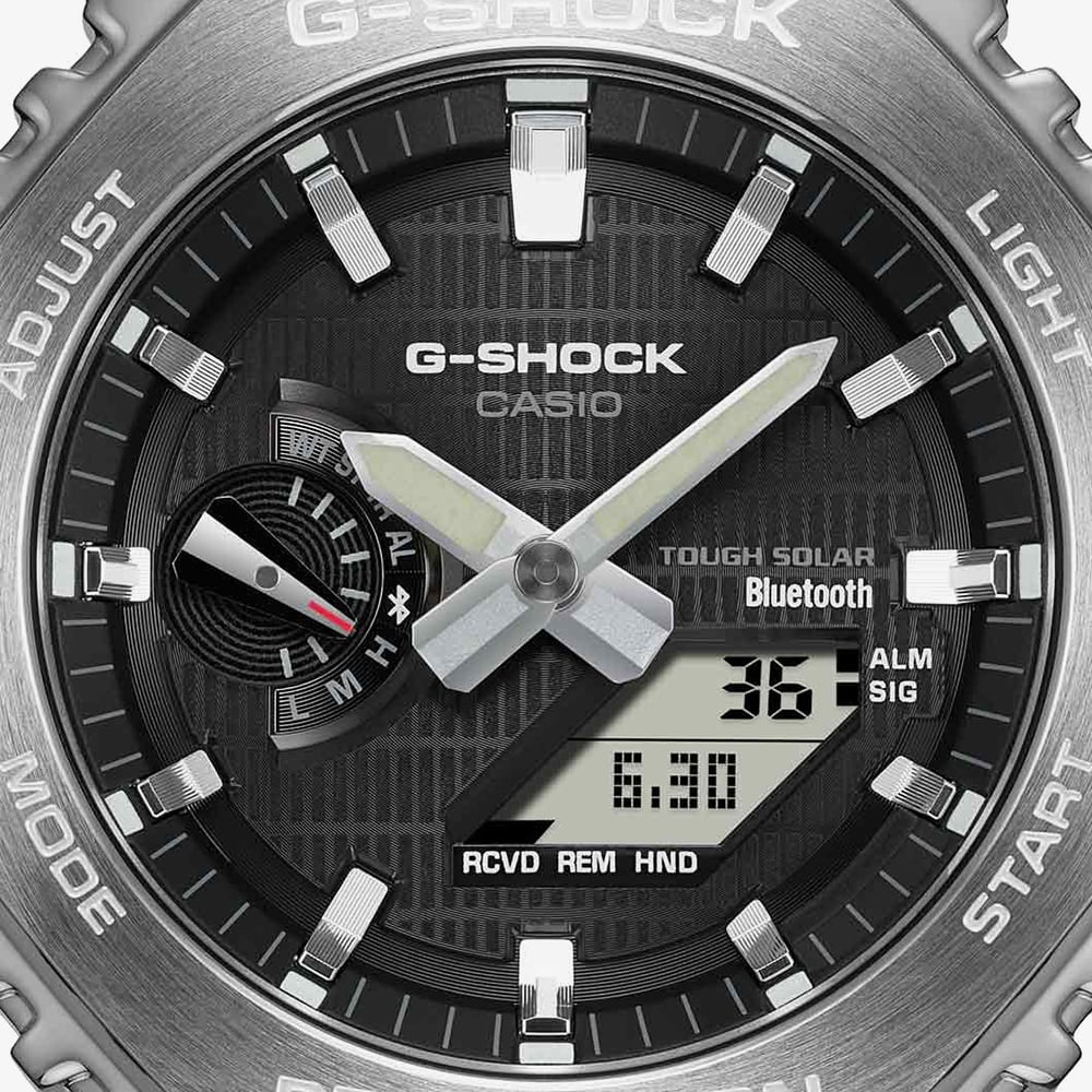Casio G-Shock Metal Covered 2100 Black & Silver Watch GBM-2100-1AER