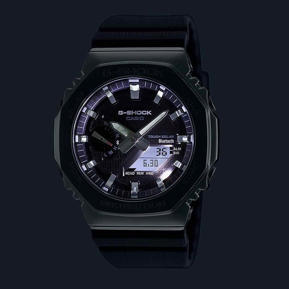 Casio G-Shock Metal Covered 2100 Black & Silver Watch GBM-2100-1AER