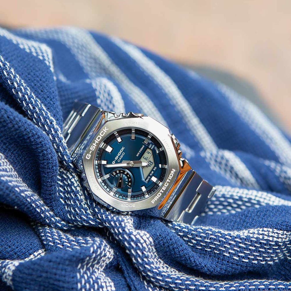 Casio G-Shock Metallic Navy Dual Display GM-2110D-2BER
