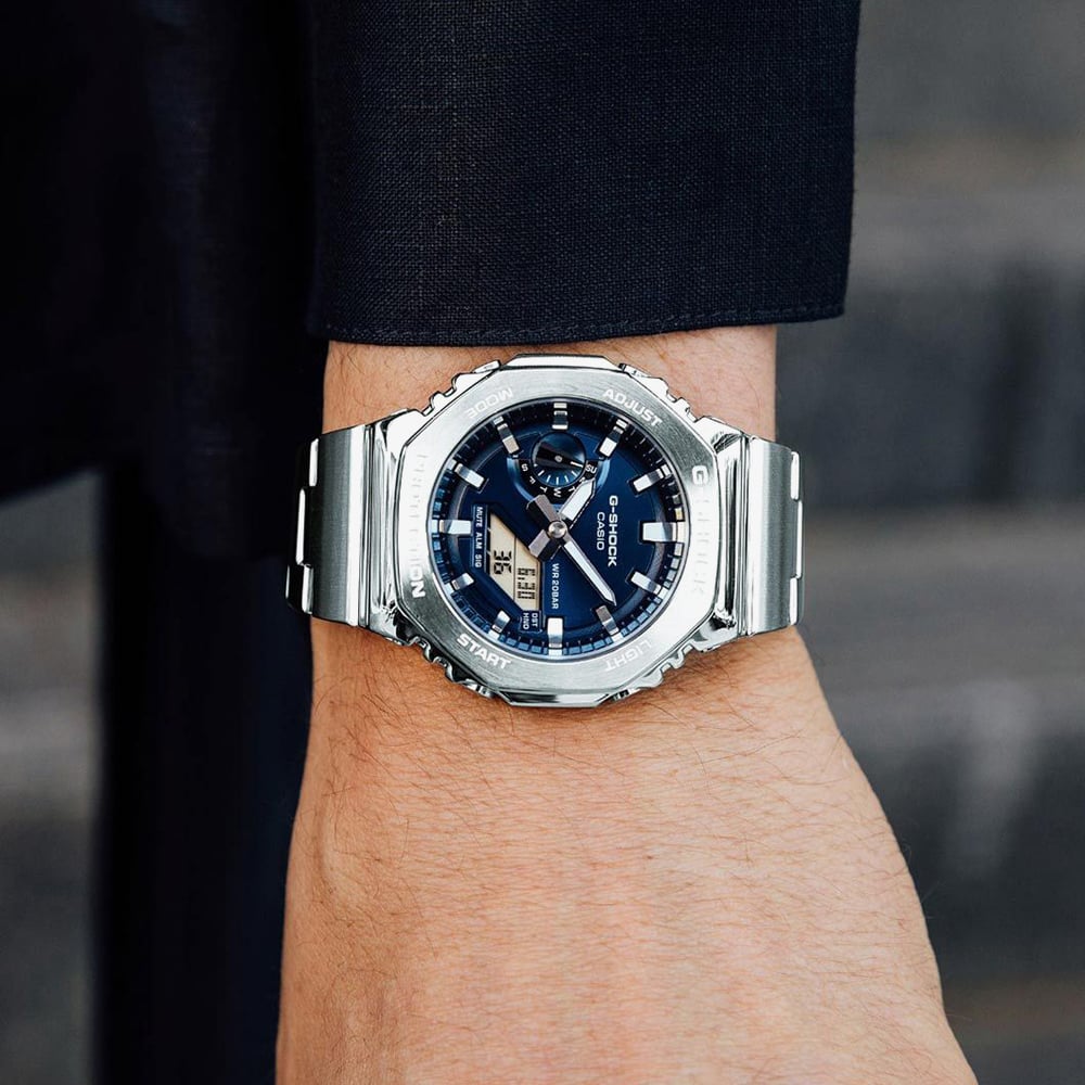 Casio G-Shock Metallic Navy Dual Display GM-2110D-2BER