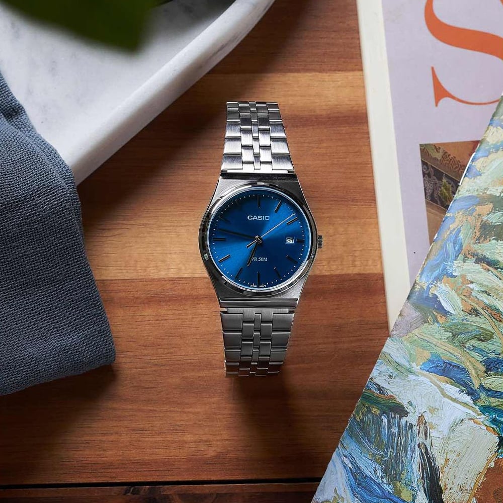 Casio Mens MTP Blue Dial Watch MTP-B145D-2A2VEF