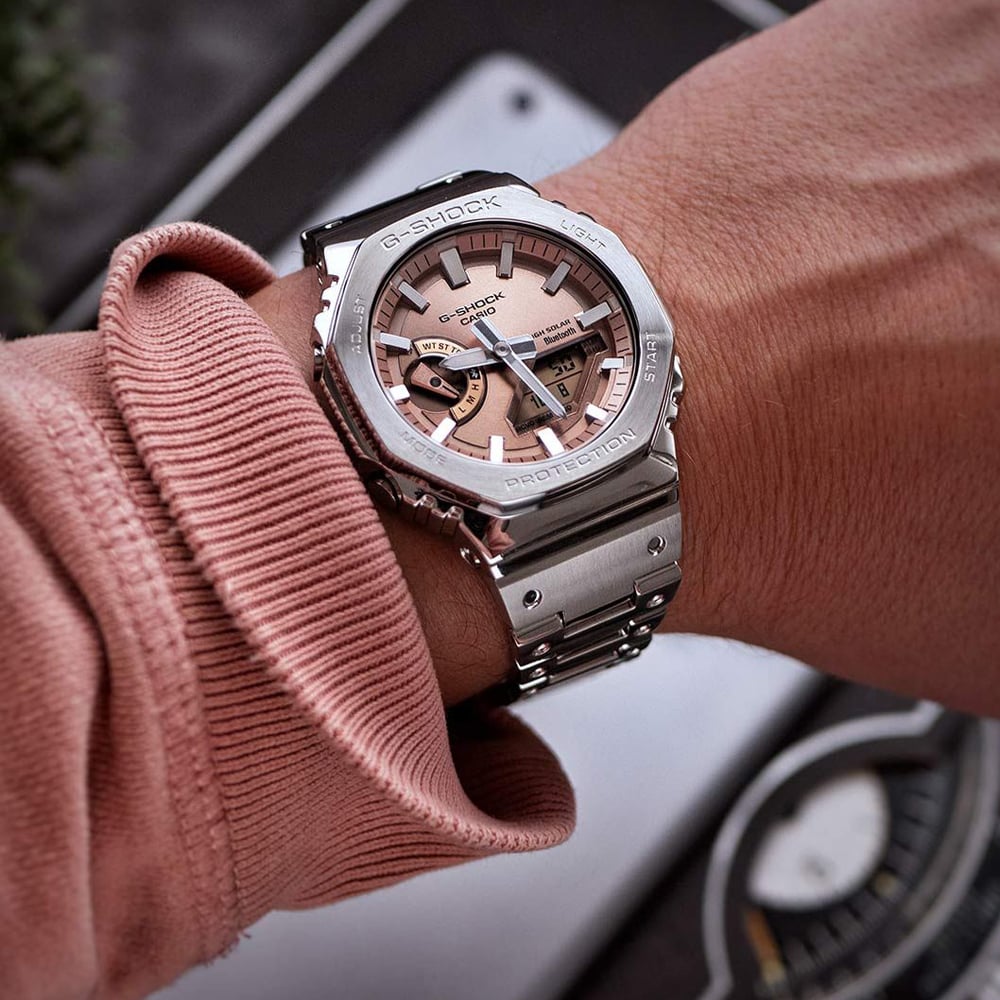 Casio Mens G-Shock Copper Dial Dual Display Smartwatch GM-B2100AD-5AER