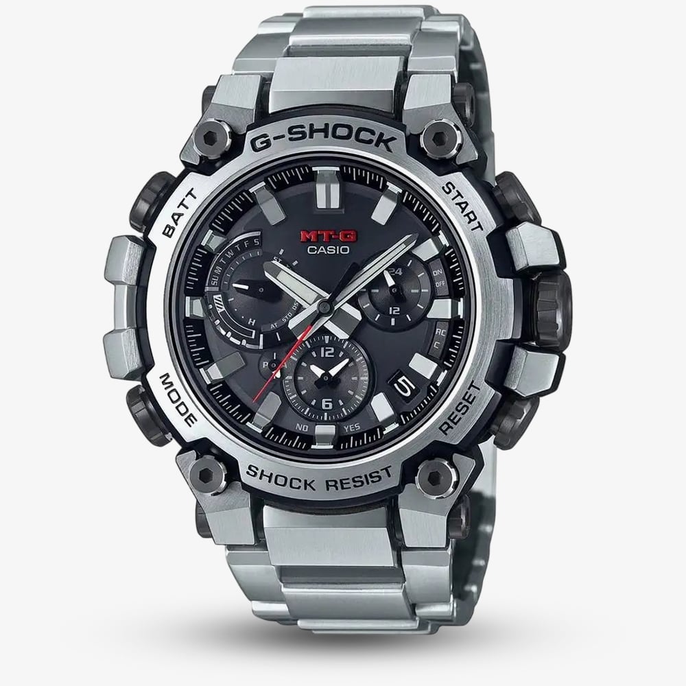 Casio G-Shock Silver & Black Chronograph Watch MTG-B3000D-1AER