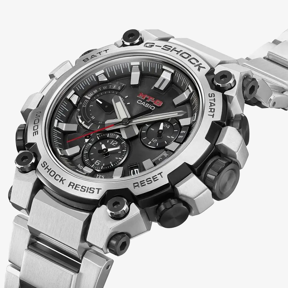 Casio G-Shock Silver & Black Chronograph Watch MTG-B3000D-1AER