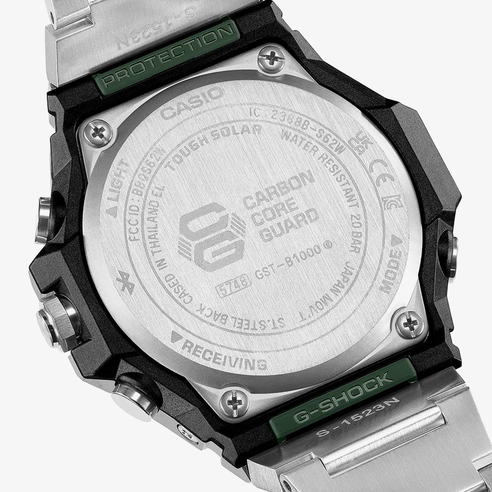 Casio G-Shock G-Steel GST-B1000 Series Green Dial Bracelet Watch GST-B1000D-3AER