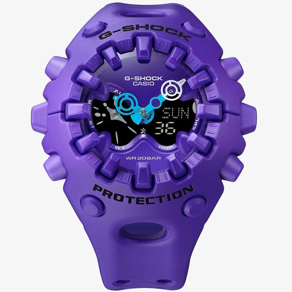 Casio Mens G-Shock Cool Eyes Purple Dual Display Watch GA-V01-2AER