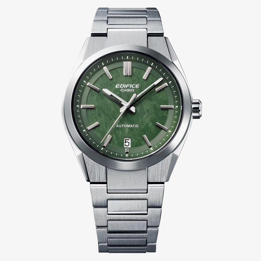 Casio Mens Edifice Forged Carbon Green Dial Watch EFK-100D-3AER