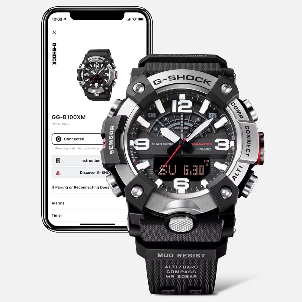 Casio Mens G-Shock Mudmaster Black Strap Smartwatch GG-B100XM-1AER