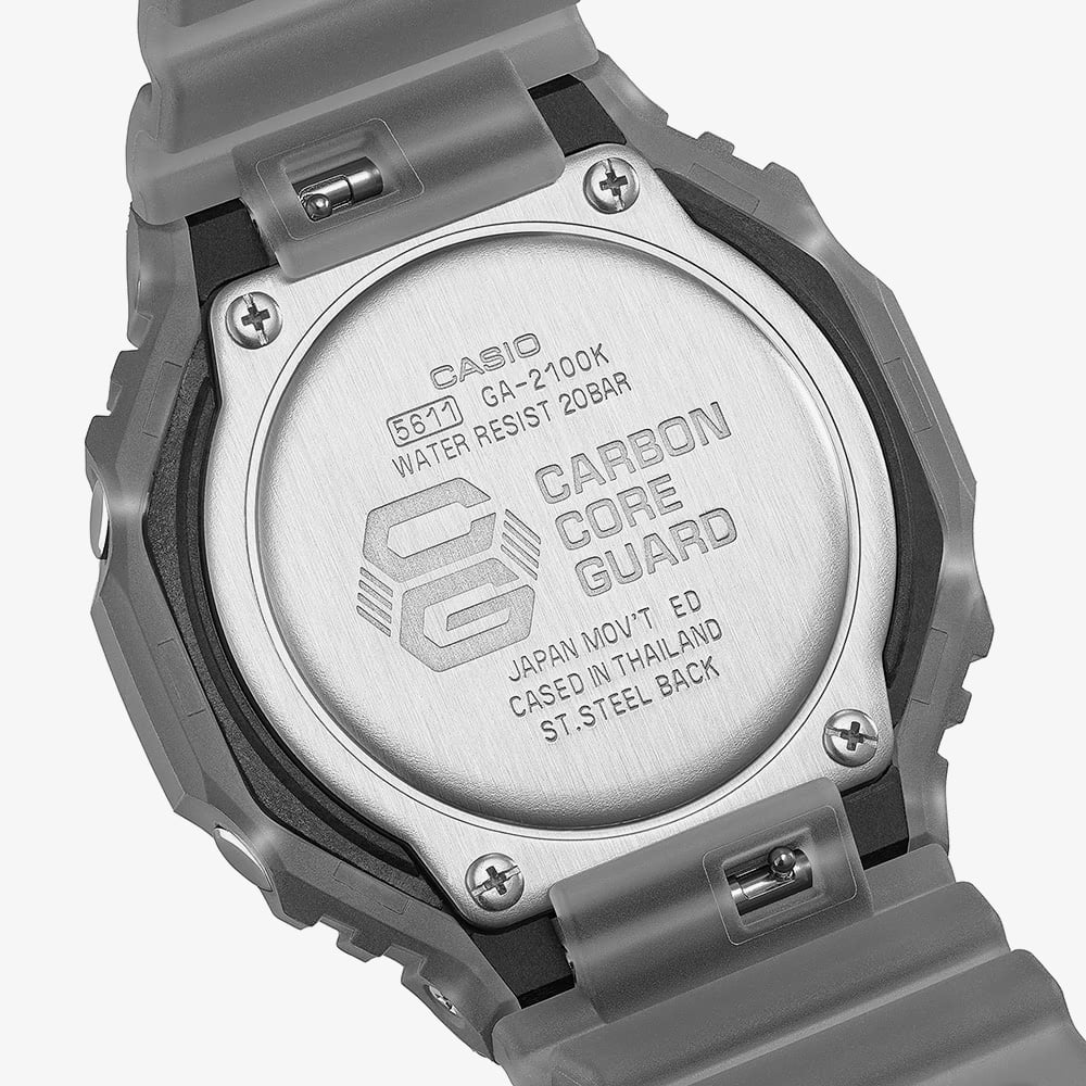 Casio G-Shock GA-2100 Series Smoked Light Black Watch GA-2100K-1AER