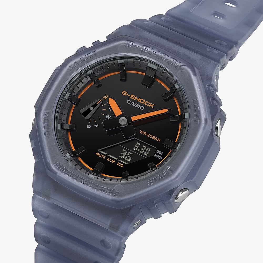 Casio G-Shock GA-2100 Series Smoked Light Blue Watch GA-2100K-2AER
