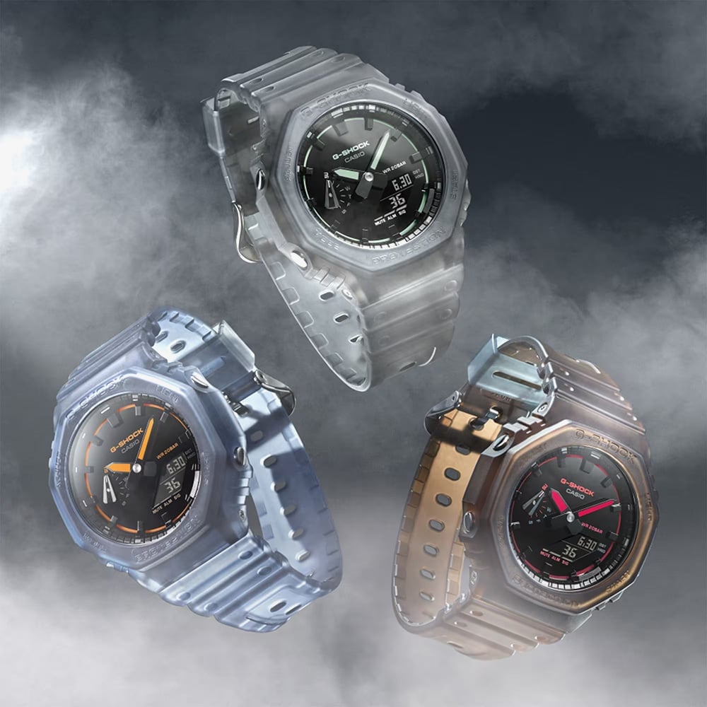Casio G-Shock GA-2100 Series Smoked Light Blue Watch GA-2100K-2AER