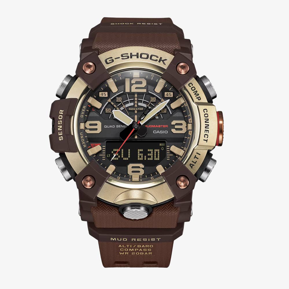  Casio Mens G-Shock Master Of G-Land Mudmaster Brown Strap Watch GG-B100XMH-5AER