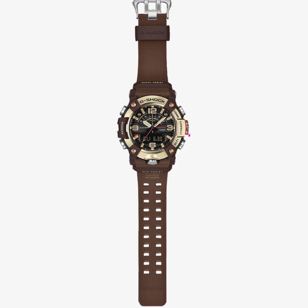  Casio Mens G-Shock Master Of G-Land Mudmaster Brown Strap Watch GG-B100XMH-5AER