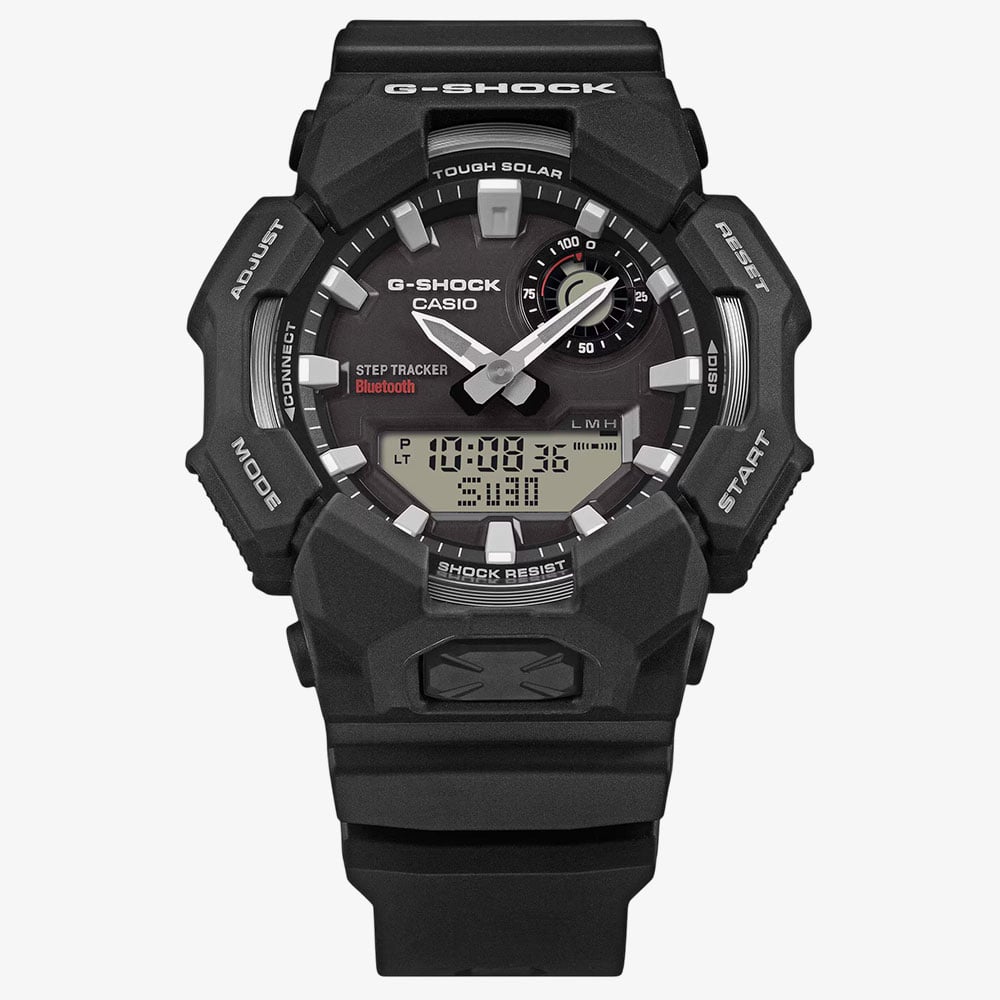 Casio Mens G-Shock Dual Display Black Plastic Strap Smart Watch GA-B010-1AER