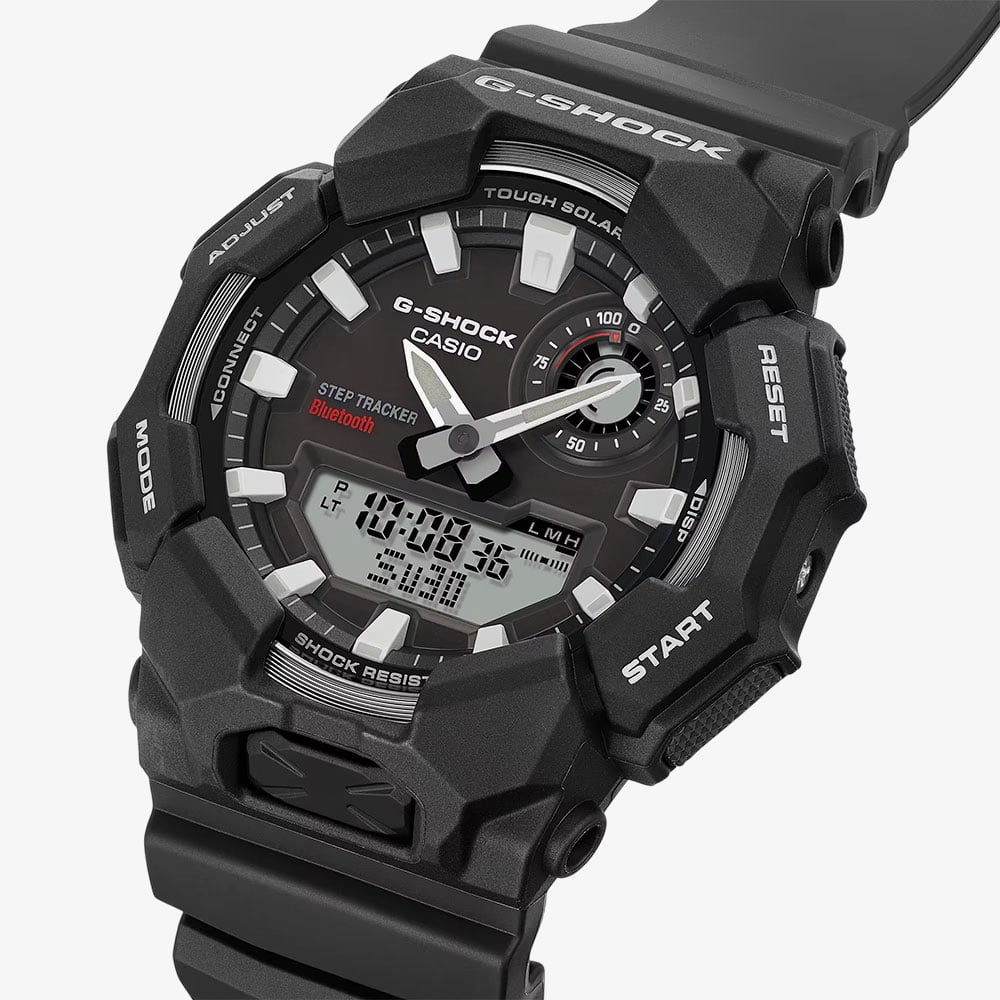 Casio Mens G-Shock Dual Display Black Plastic Strap Smart Watch GA-B010-1AER