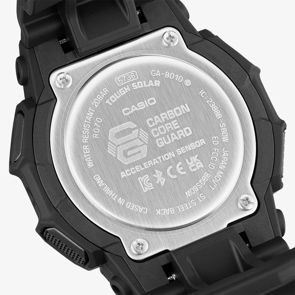 Casio Mens G-Shock Dual Display Black Plastic Strap Smart Watch GA-B010-1AER
