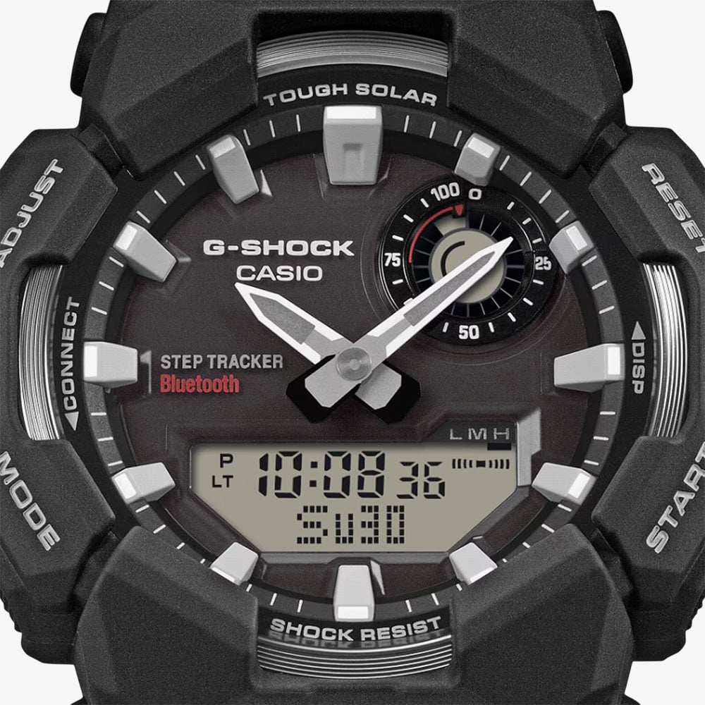 Casio Mens G-Shock Dual Display Black Plastic Strap Smart Watch GA-B010-1AER