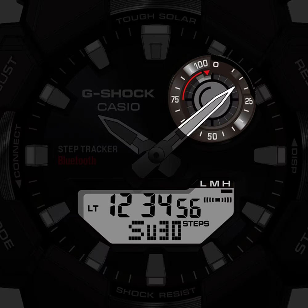 Casio Mens G-Shock Dual Display Green Plastic Strap Smart Watch GA-B010-3AER