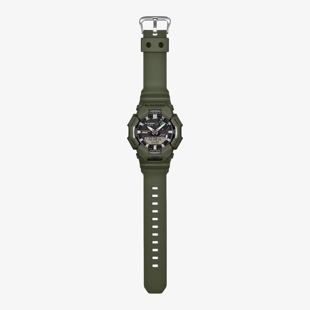 Casio Mens G-Shock Dual Display Green Plastic Strap Smart Watch GA-B010-3AER