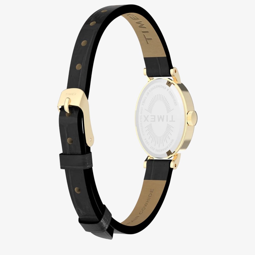 Timex Ladies Cavatina Black Leather Strap Watch TW2W78300