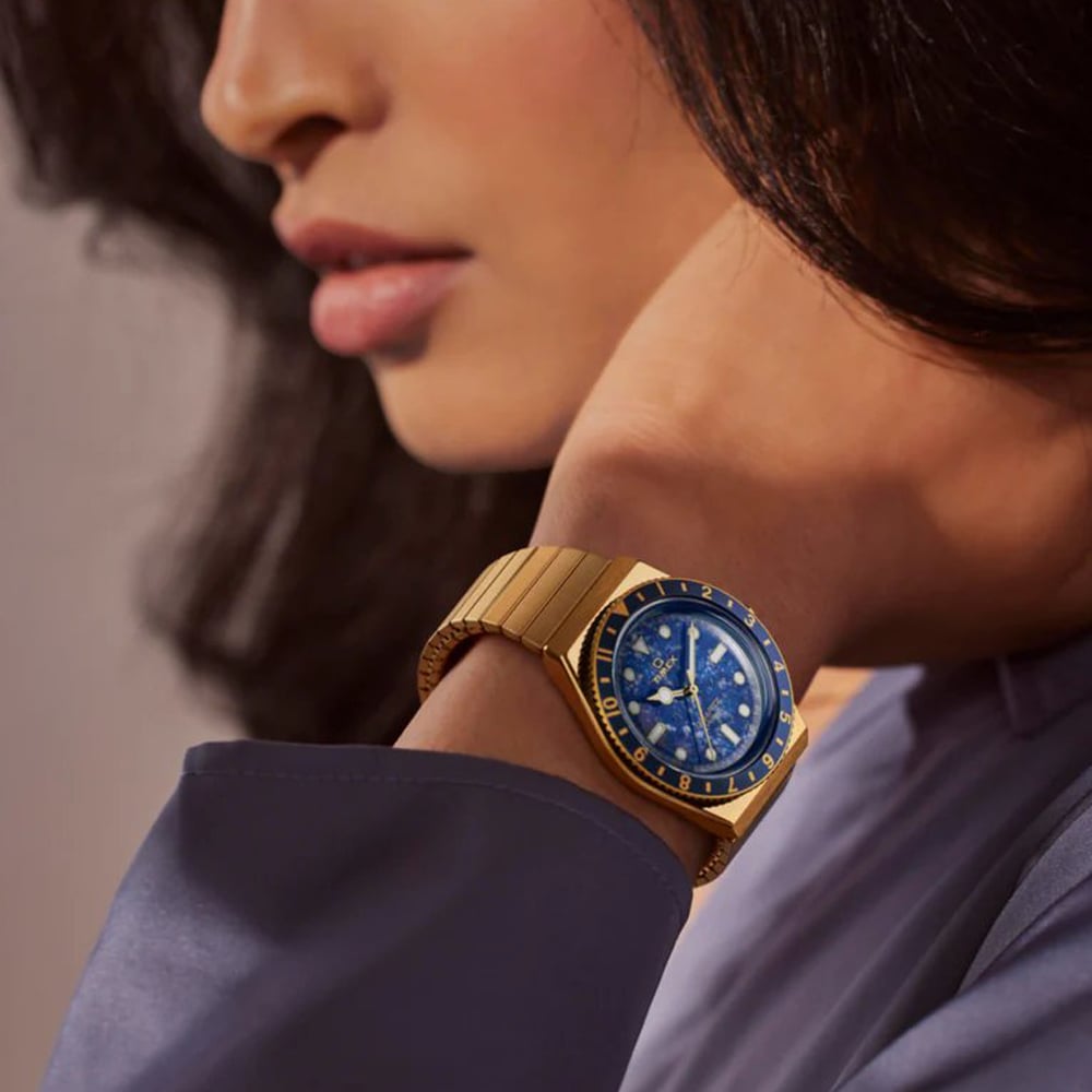 Timex Ladies Q Lapis Lazuli Dial Expandable Watch TW2V92400