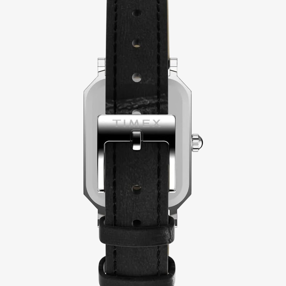 Timex Ladies Dress Black Leather Strap Watch TW2Y00800