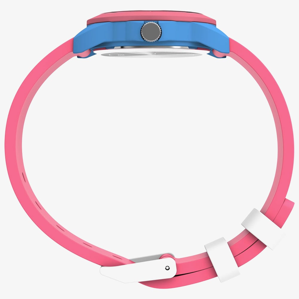 Timex Girls Time Teacher 30mm Pink Silicone Strap Watch TW2Y59700