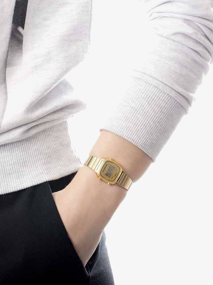 Casio CASIO Collection Retro Digital Gold Plated Bracelet Watch LA670WEGA-1EF