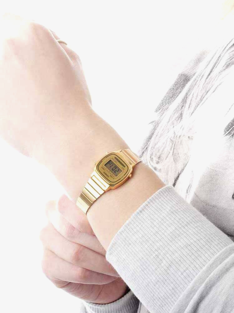 Casio CASIO Collection Retro Digital Gold Plated Bracelet Watch LA670WEGA-1EF