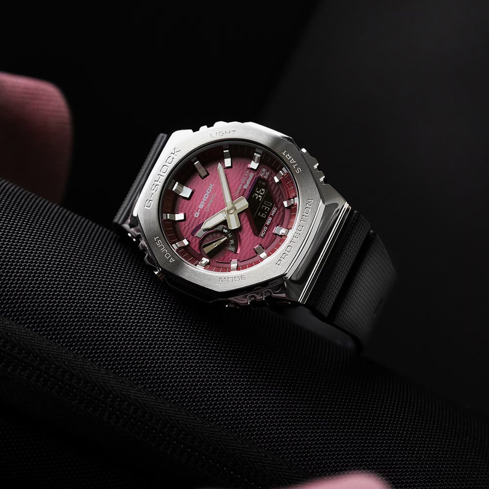 Casio G Shock G-Steel 2100 Series Vapour Pink Dial Watch GBM-2100A-4BER