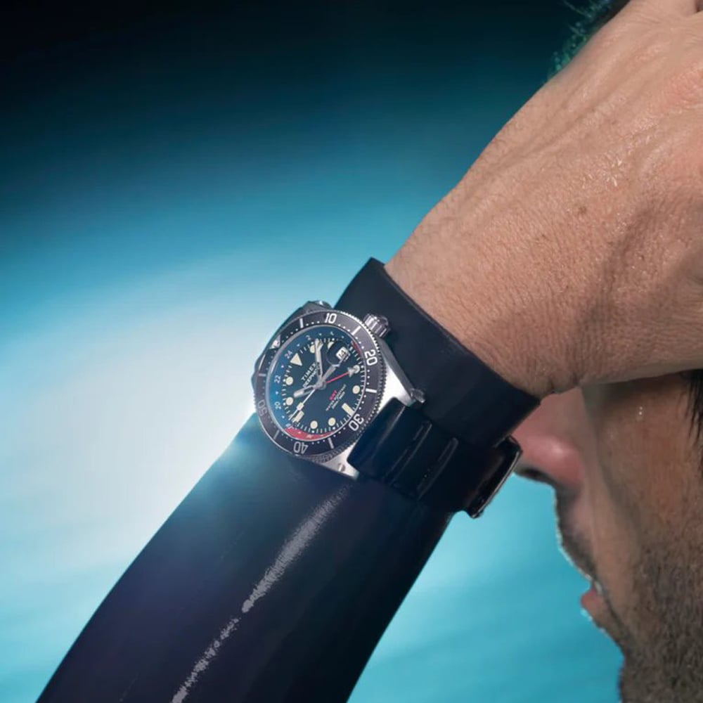 Timex Mens Deepwater Reef GMT Black Watch TW2W75000