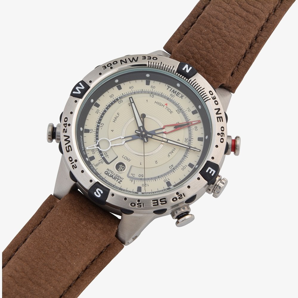 Timex Mens Tide Temp Compass Brown Watch T2N721