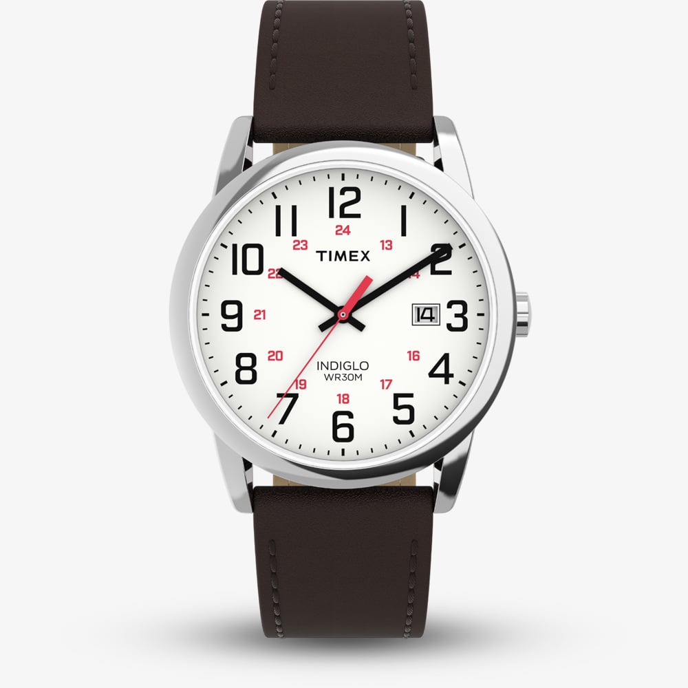 Click to view product details and reviews for Timex Mens Easy Reader White Dial Brown Leather Strap Watch Tw2y12600.