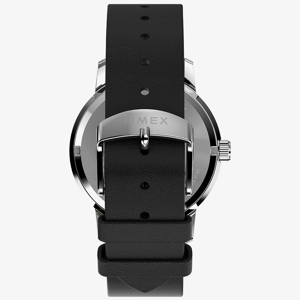 Timex x Peanuts Mens Marlin Snoopy Soccer Black Leather Strap Watch TW2Y53800