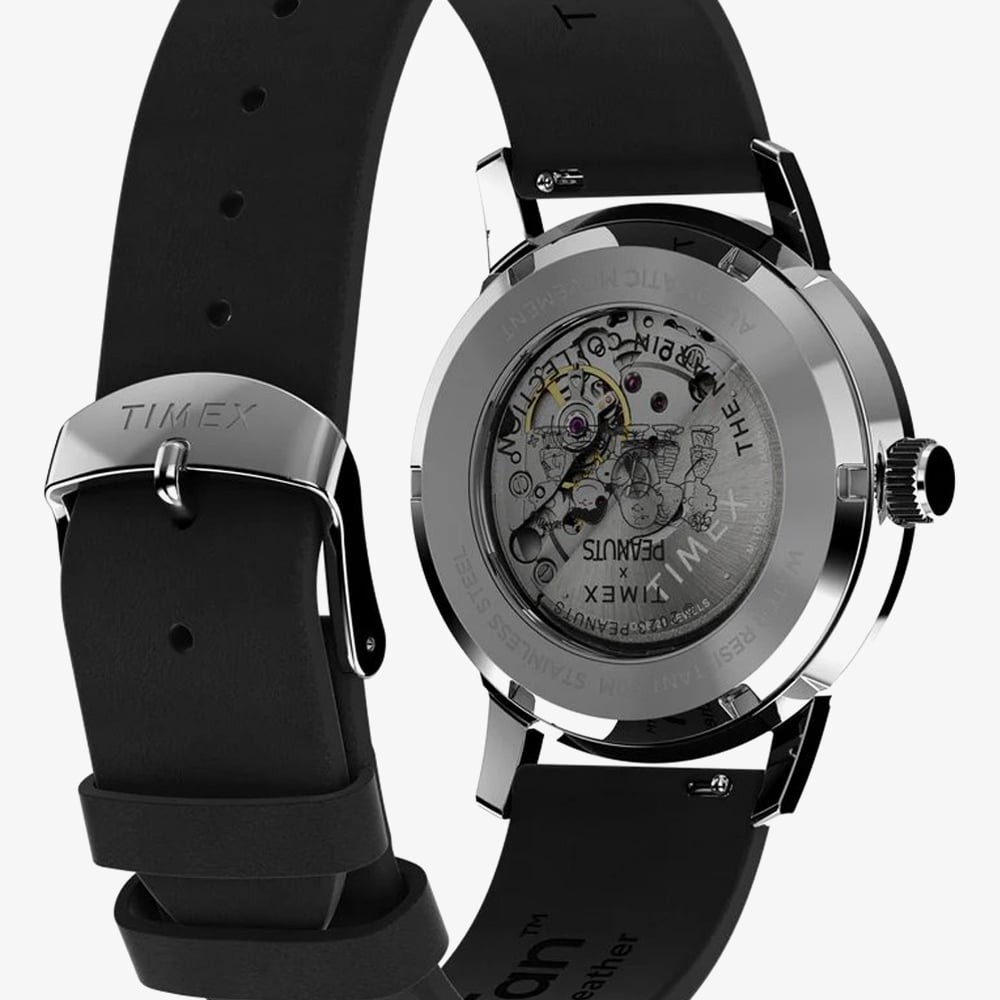 Timex Mens Marlin Automatic x Peanuts Snoopy Flying Ace Leather Watch TW2W49600