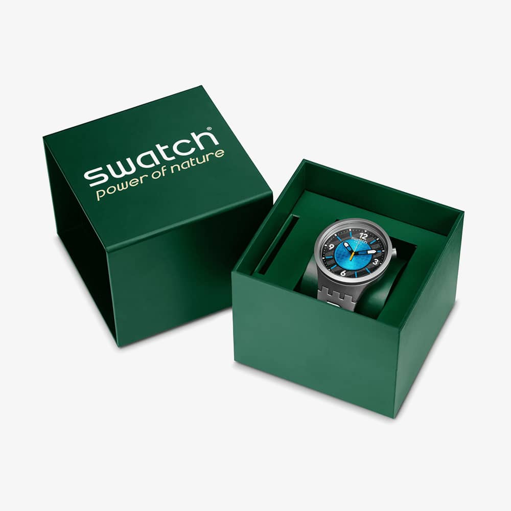 Swatch Power Of Nature Frostbloom Blue & Black Watch SB07S116G
