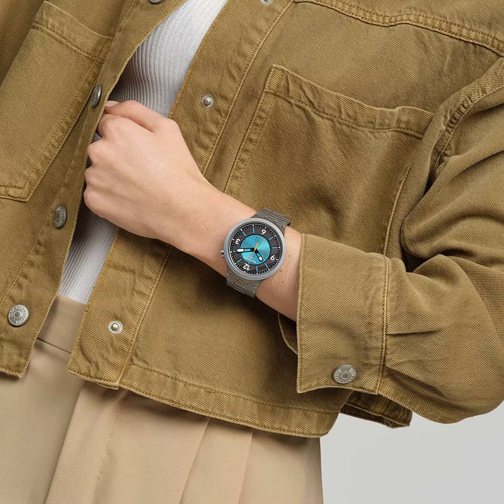 Swatch Power Of Nature Frostbloom Blue & Black Watch SB07S116G